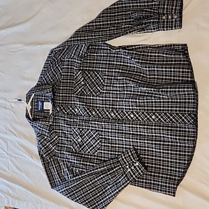 Black Plaid Wrangler Button Down